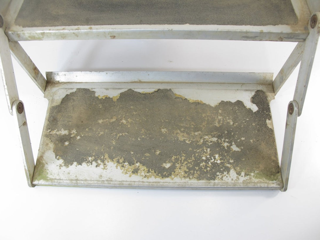 Original Solid Aluminum Double Step Assembly for Airstream Trailers 1970s - 2000s - ZeereeZ