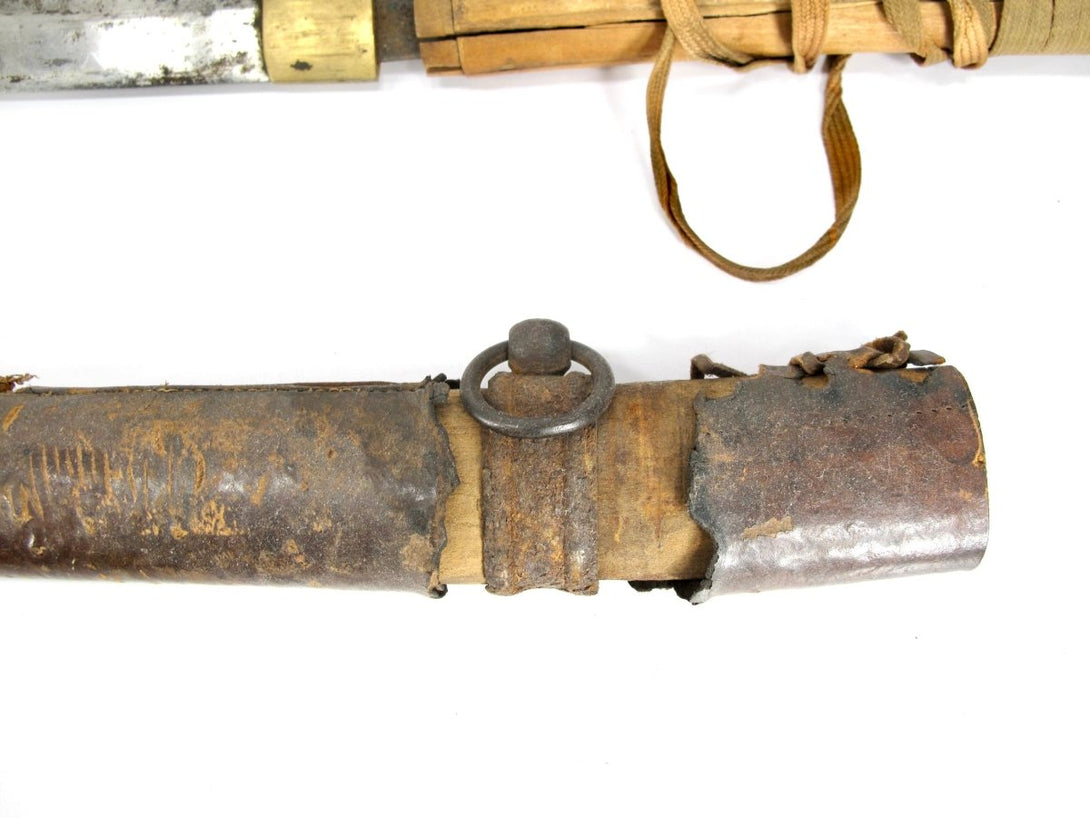 Original WWII Mishina Yoshiaki Japanese Gunto Katana Sword w/ Saya/Sheath - ZeereeZ