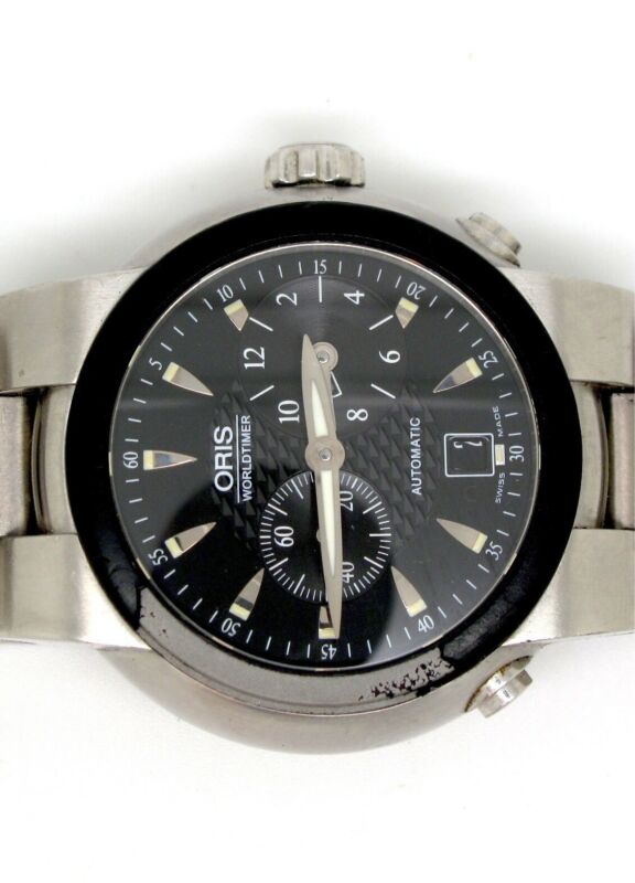 Oris Worldtimer TT1 Mens Titanium & Stainless Swiss Automatic Diving Watch - ZeereeZ