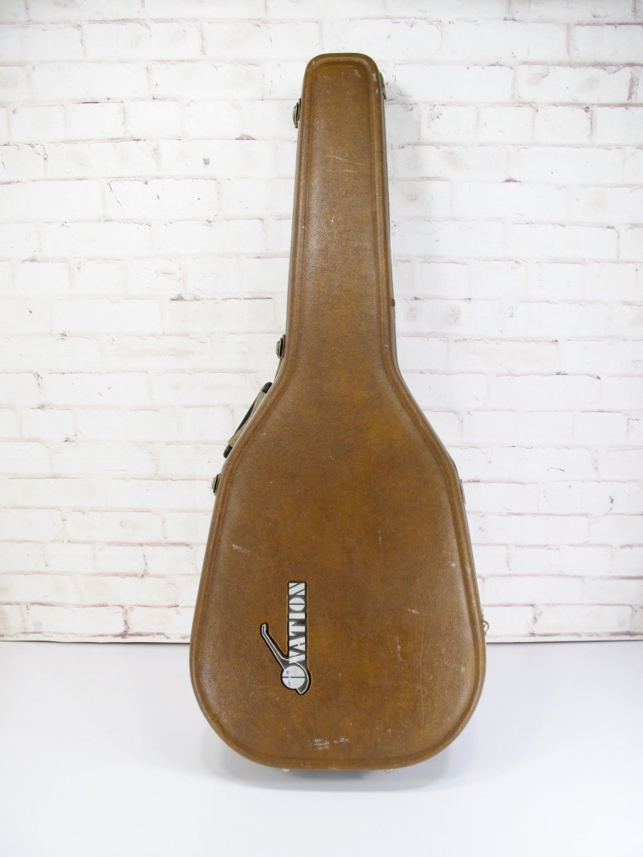 Ovation Vintage Acoustic Guitar Original Brown / Orange Hard Shell Case OHSC - ZeereeZ