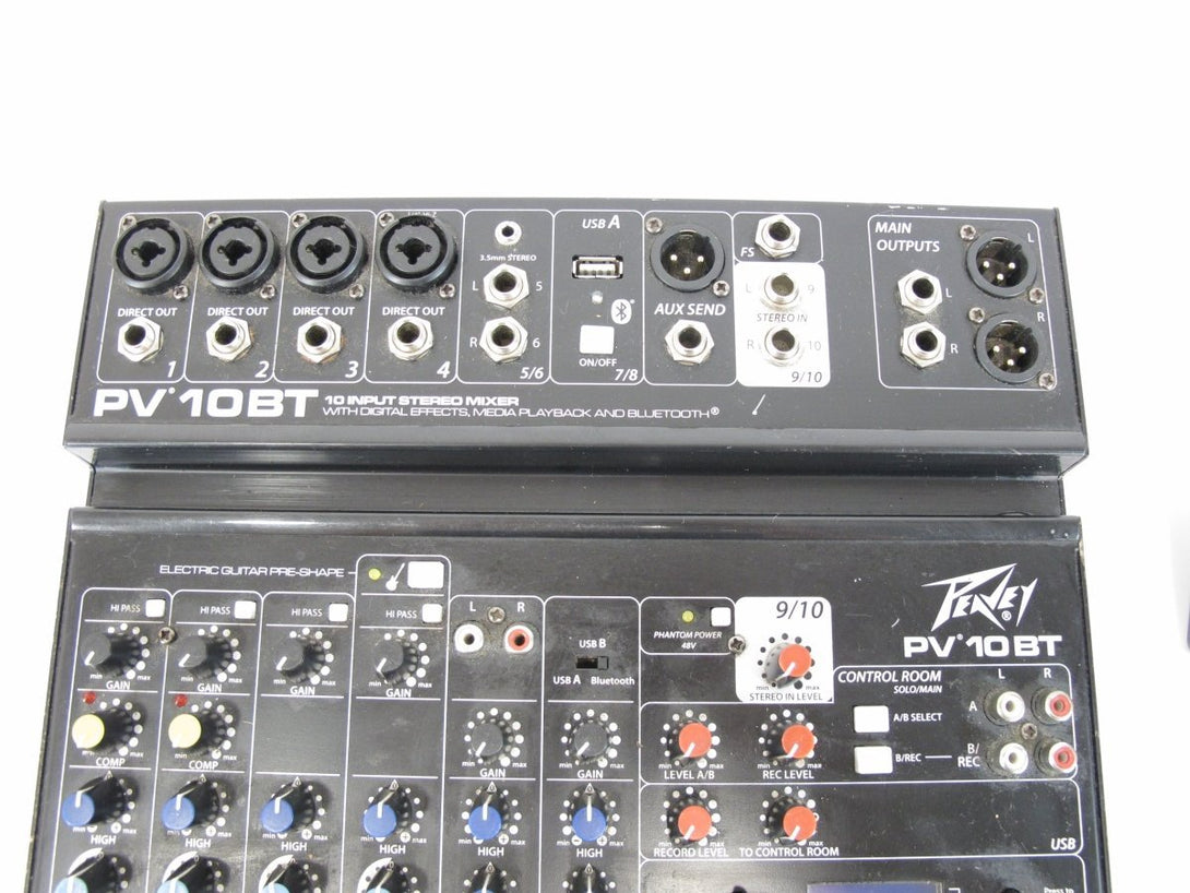 Peavey PV 10BT Compact 10 Channel Audio Mixer with Bluetooth & Effects - ZeereeZ