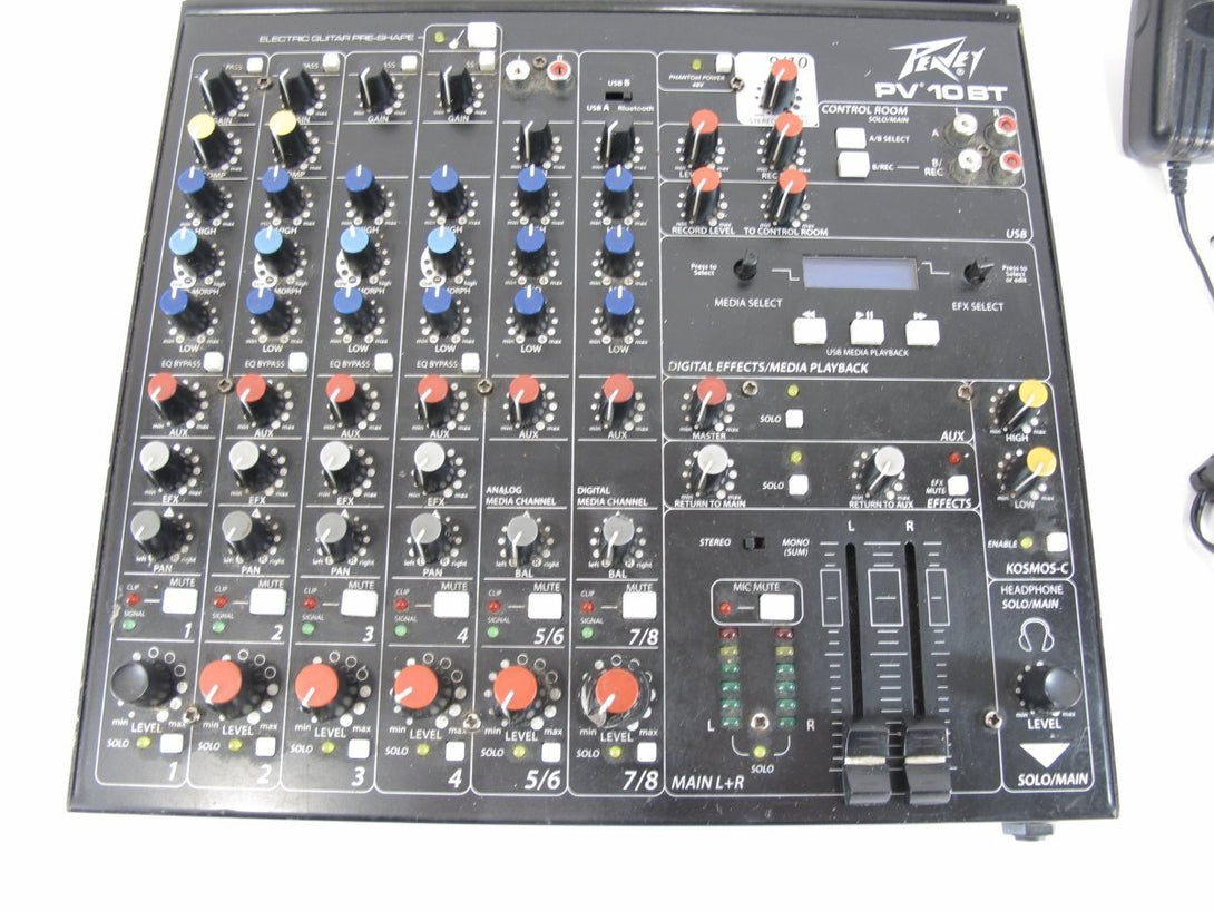 Peavey PV 10BT Compact 10 Channel Audio Mixer with Bluetooth & Effects - ZeereeZ
