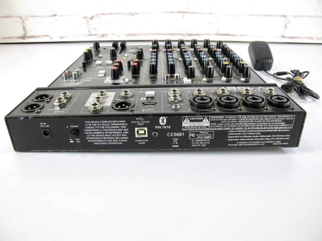 Peavey PV 10BT Compact 10 Channel Audio Mixer with Bluetooth & Effects - ZeereeZ