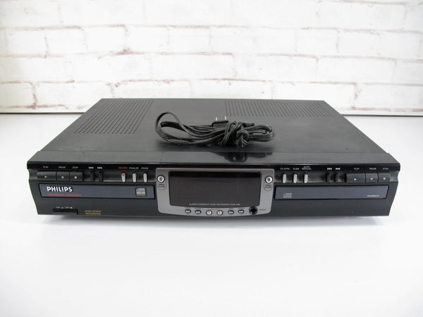 Philips CDR765 Dual Tray Audio Compact Disc CD Recorder w/ Power Cord - ZeereeZ