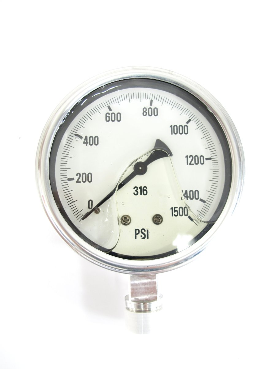 PIC S301L - 402L Glycerin Filled 4 Inch Dial 0 - 200 PSI Pressure Gauge - ZeereeZ