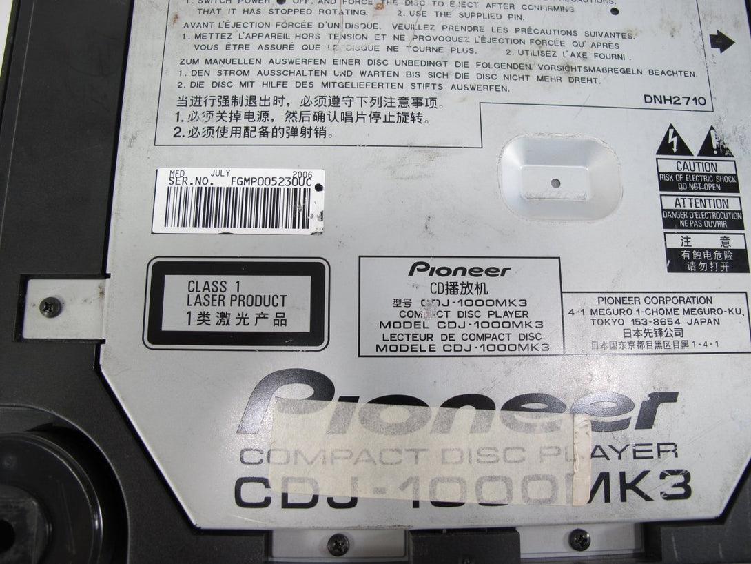 Pioneer CDJ - 1000Mk3 Professional DJ Turntable CD / MP3 Controller Deck - ZeereeZ