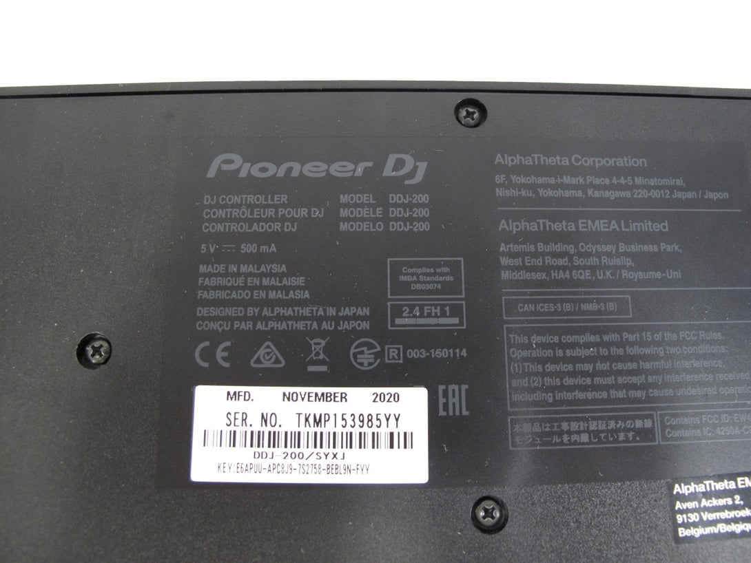 Pioneer DDJ - 200 Dual Deck Portable Smartphone PC/Mac DJ Controller - ZeereeZ