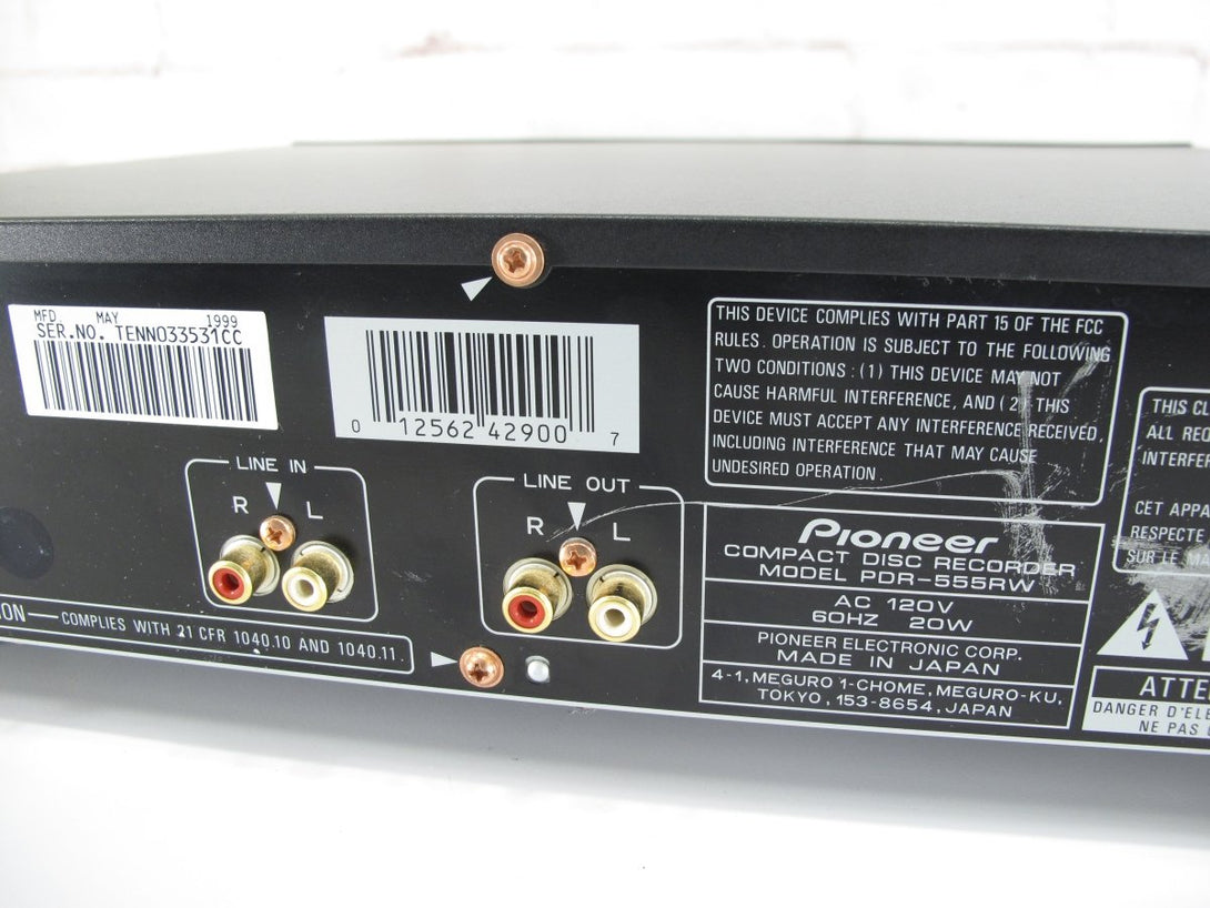 Pioneer PDR - 555RW CD Recorder / Player System - ZeereeZ