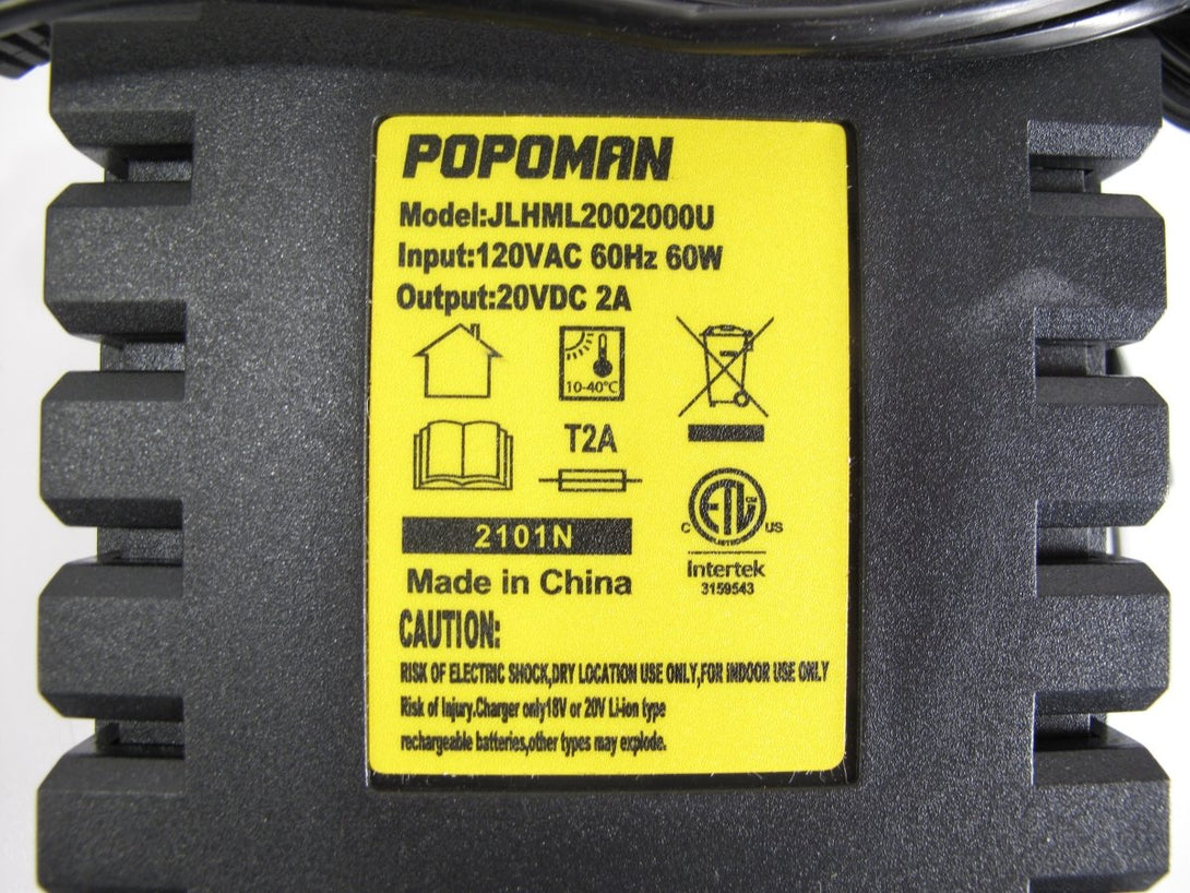 Popoman JLHML2002000U 20V Power Tool Replacement Battery Charger - ZeereeZ