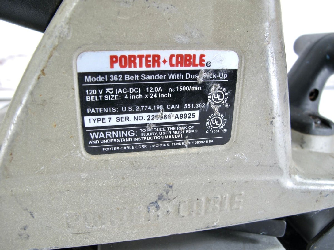 PORTER - CABLE 362 4 - Inch by 24 - Inch Variable Speed Heavy Duty Belt Sander - ZeereeZ