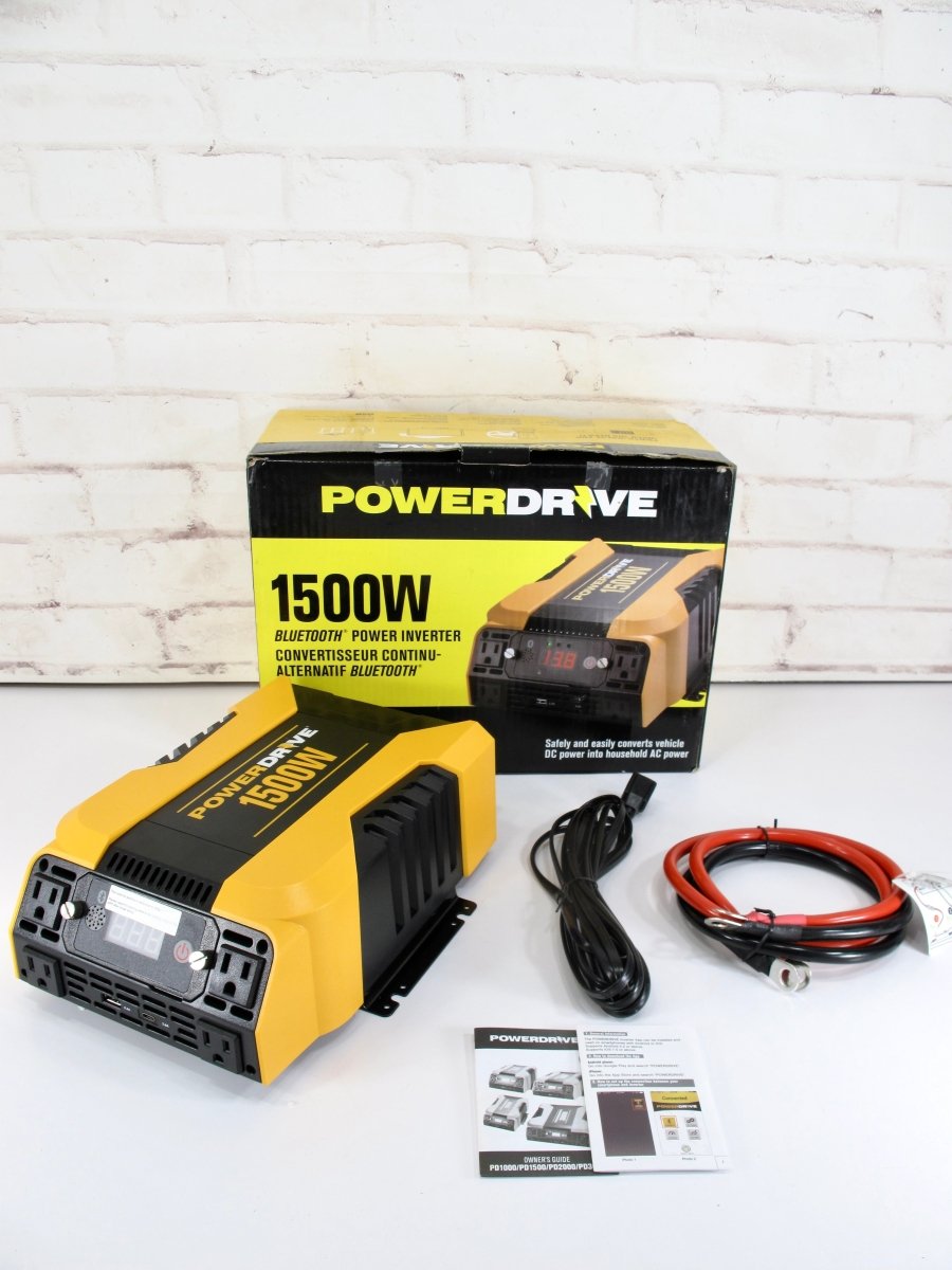PowerDrive PD1500 1500 Watt power Inverter 4 Outlet 2 USB App w/ Bluetooth - ZeereeZ