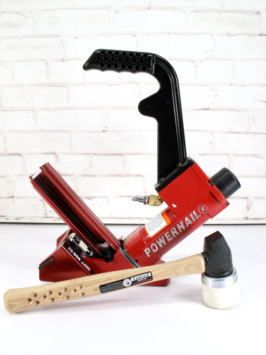 Powernail 50P FLEX Adjustable Hardwood Flooring Nailer Nail Gun w/ Hammer - ZeereeZ