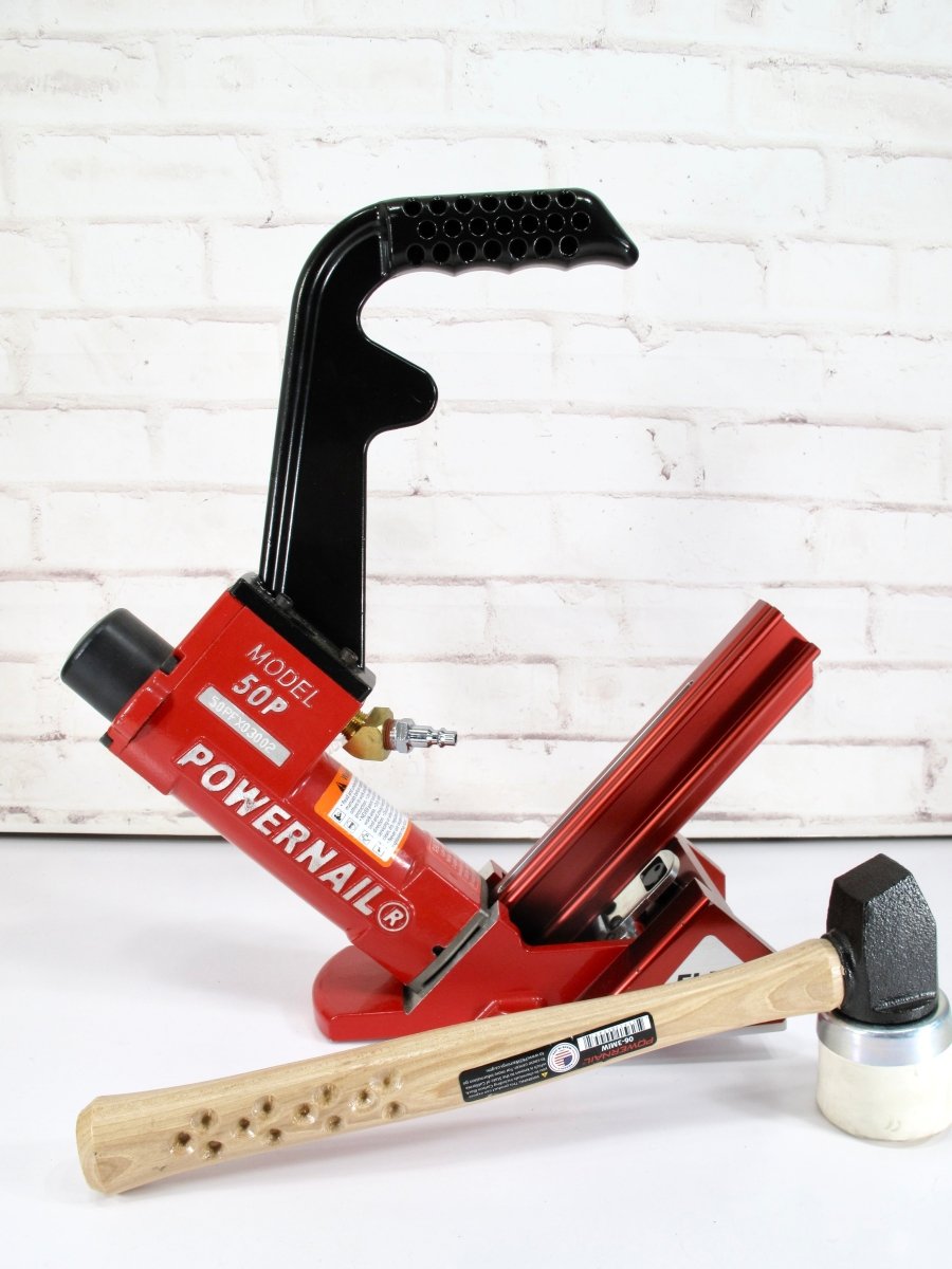Powernail 50P FLEX Adjustable Hardwood Flooring Nailer Nail Gun w/ Hammer - ZeereeZ