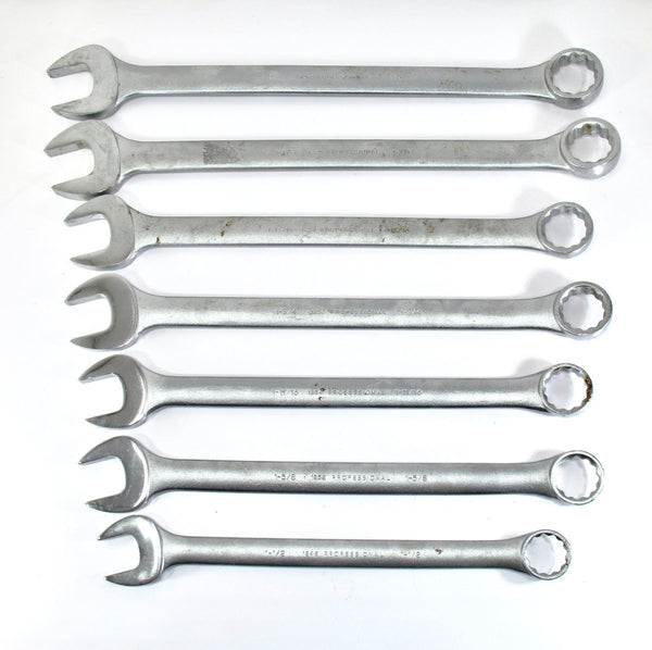 Proto 7 Piece 12 Point Combination 1 - 1/2 to 2 Inch Heavy Duty Wrench Set - ZeereeZ