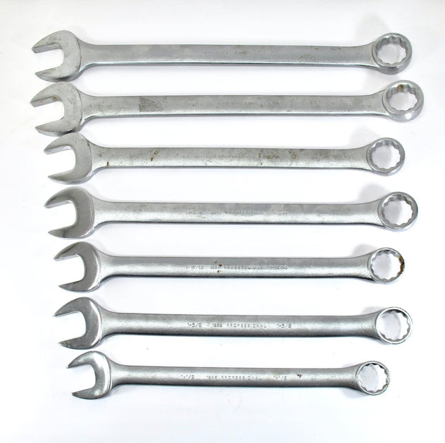 Proto 7 Piece 12 Point Combination 1 - 1/2 to 2 Inch Heavy Duty Wrench Set - ZeereeZ