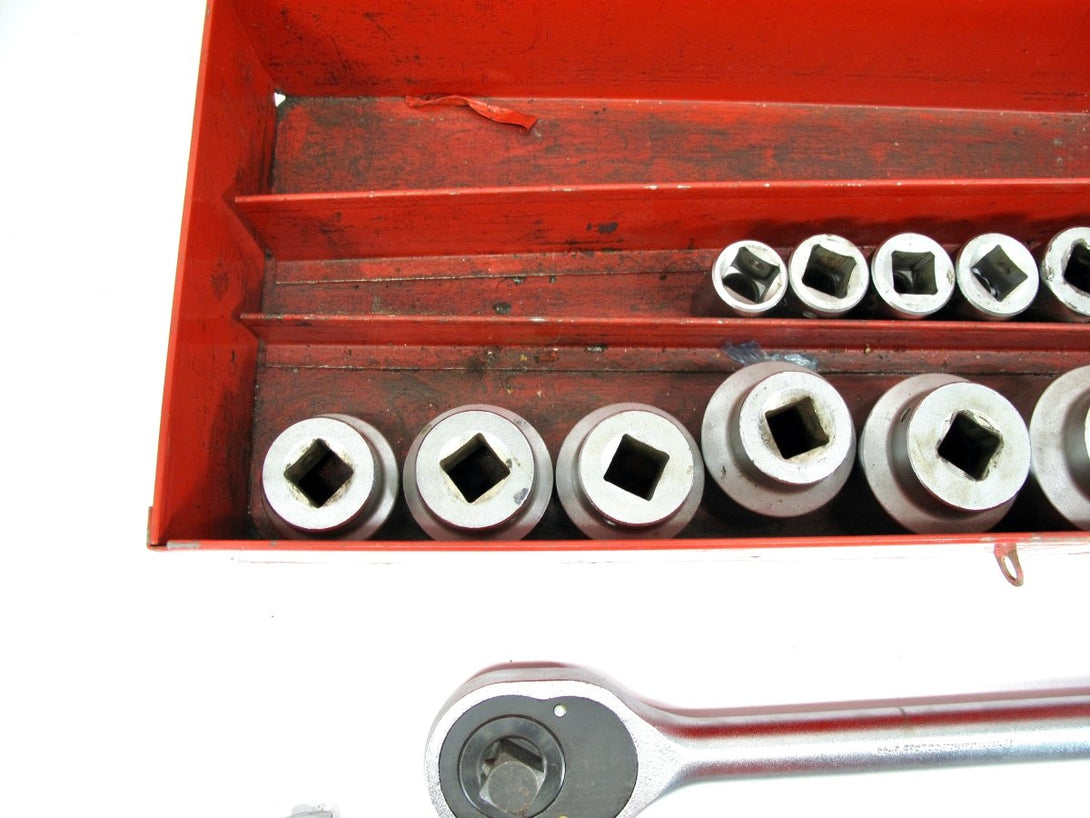 PROTO J55104 3/4" Drive 29 Pc Socket Set 12 Point SAE 2 - 3/8” Thru 7/8” - ZeereeZ