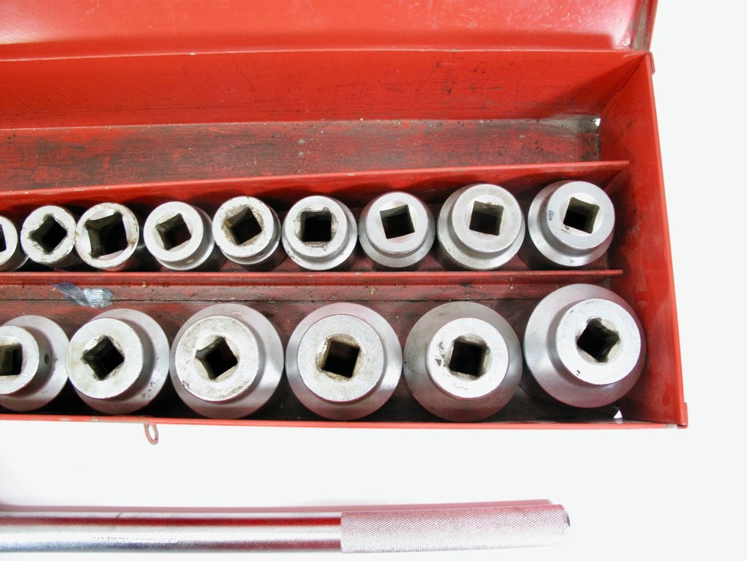 PROTO J55104 3/4" Drive 29 Pc Socket Set 12 Point SAE 2 - 3/8” Thru 7/8” - ZeereeZ