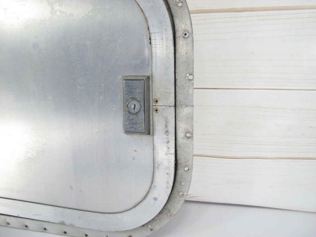 Rear Side Trunk Access Door Hatch from Vintage Airstream International Trailer 70s - 80s 20 x 14 - ZeereeZ