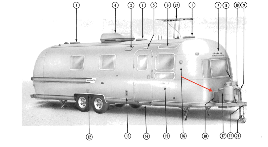 Replacement Front Battery Access Door Hatch for 1970s & 1980s Airstream Trailers - ZeereeZ