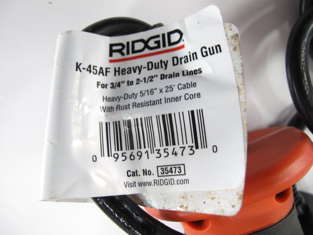 RIDGID K - 45AF Handheld Auto Feed Plumbing Sink Drain Snake Cleaning Machine - ZeereeZ
