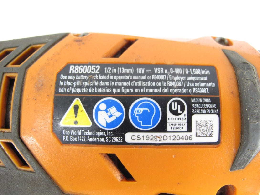 RIDGID R860052 18 - Volt 1/2 in. Cordless Drill Driver Tool Only - ZeereeZ