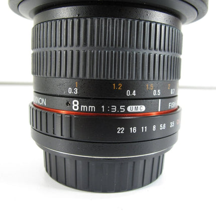 Rokinon 8mm f/3.5 HD UMC Fisheye CS II Lens with Removable Hood - ZeereeZ