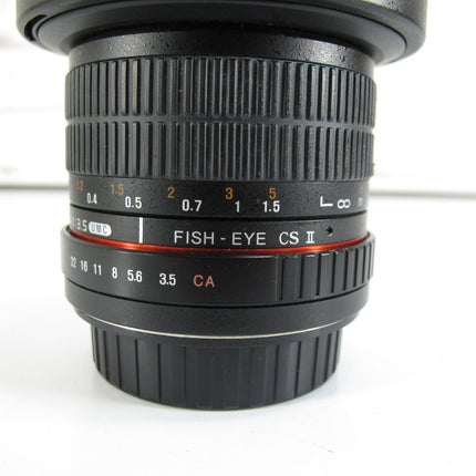 Rokinon 8mm f/3.5 HD UMC Fisheye CS II Lens with Removable Hood - ZeereeZ