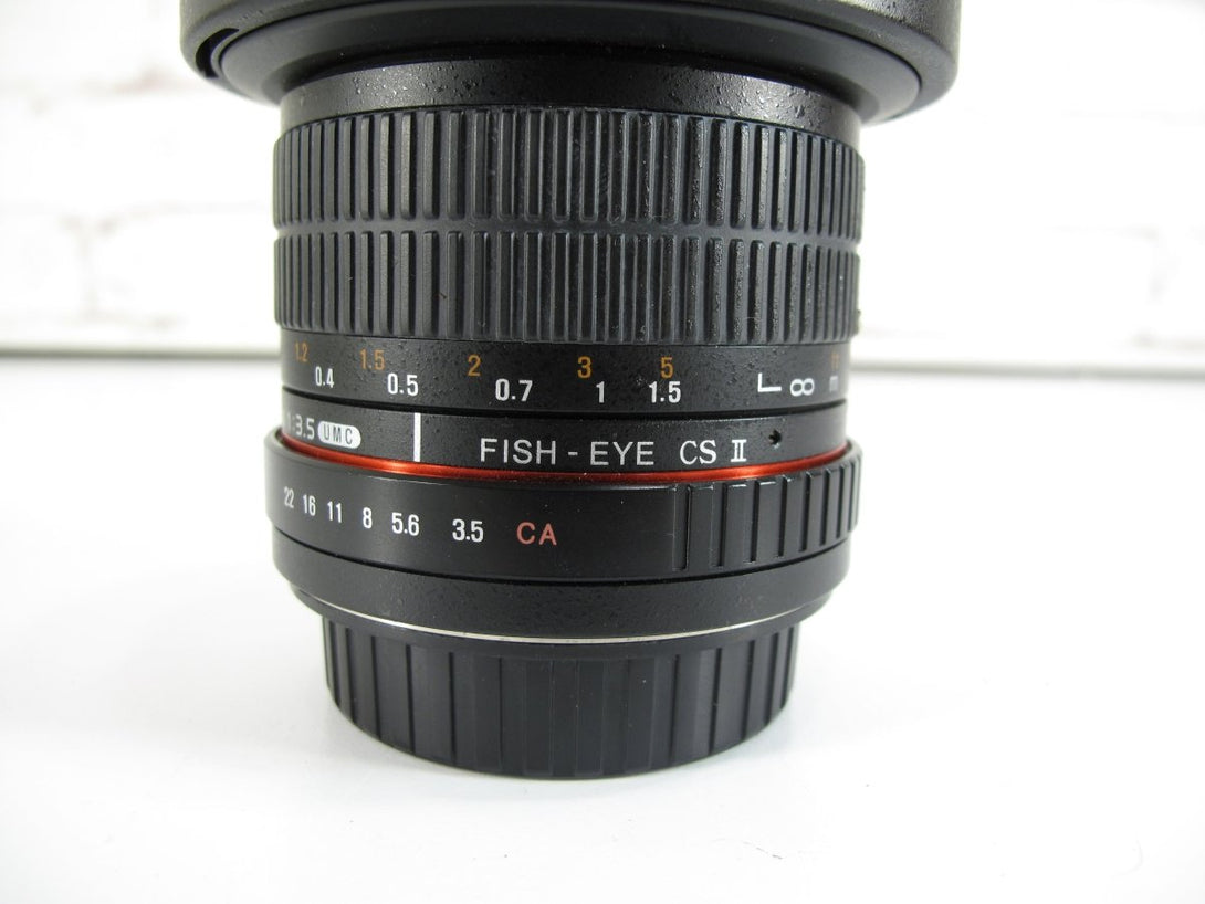 Rokinon 8mm f/3.5 HD UMC Fisheye CS II Lens with Removable Hood - ZeereeZ