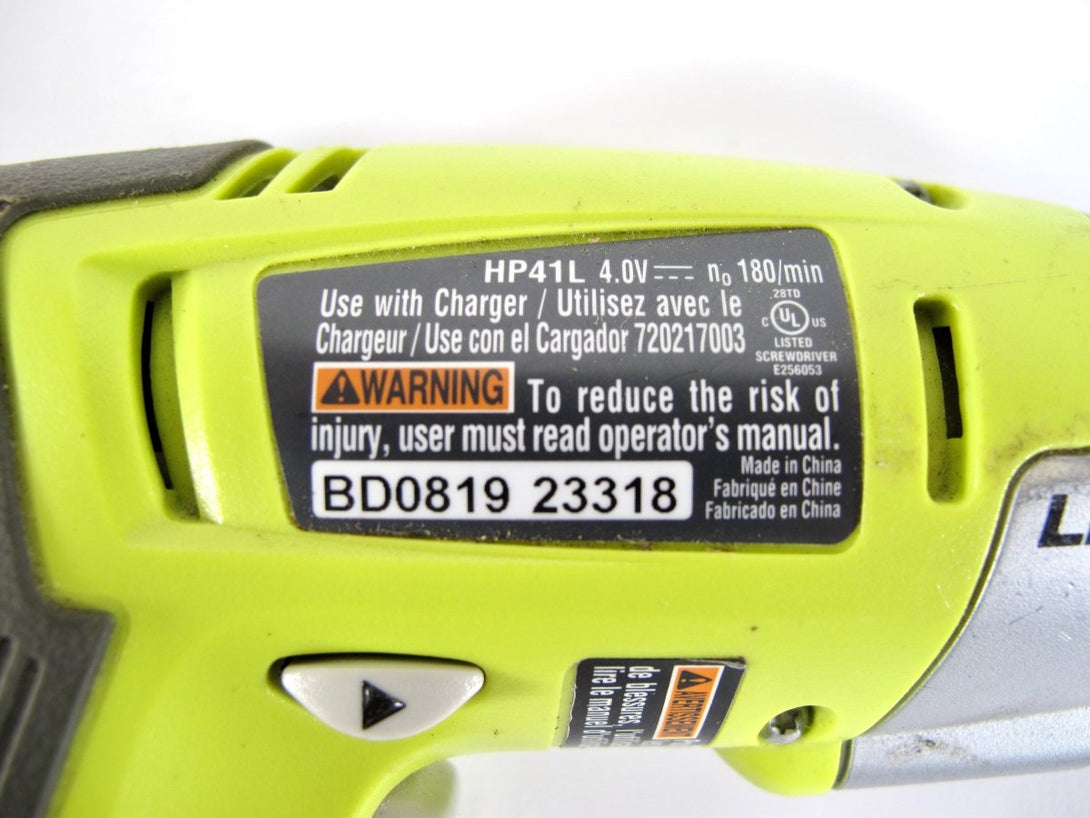 Ryobi HP41L Rechargeable Lithium - Ion 4V Cordless Screwdriver - ZeereeZ