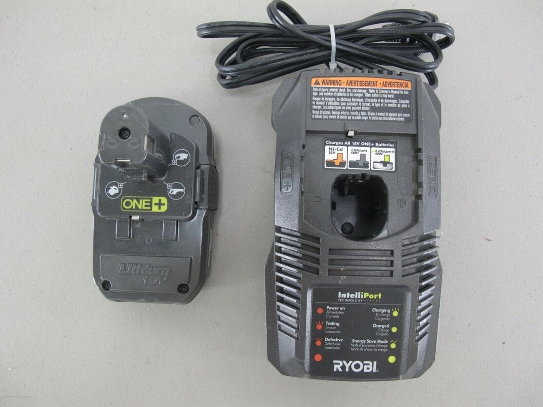 Ryobi P118 18v dual chemisty Intelliport Charger w/P102 Battery - ZeereeZ