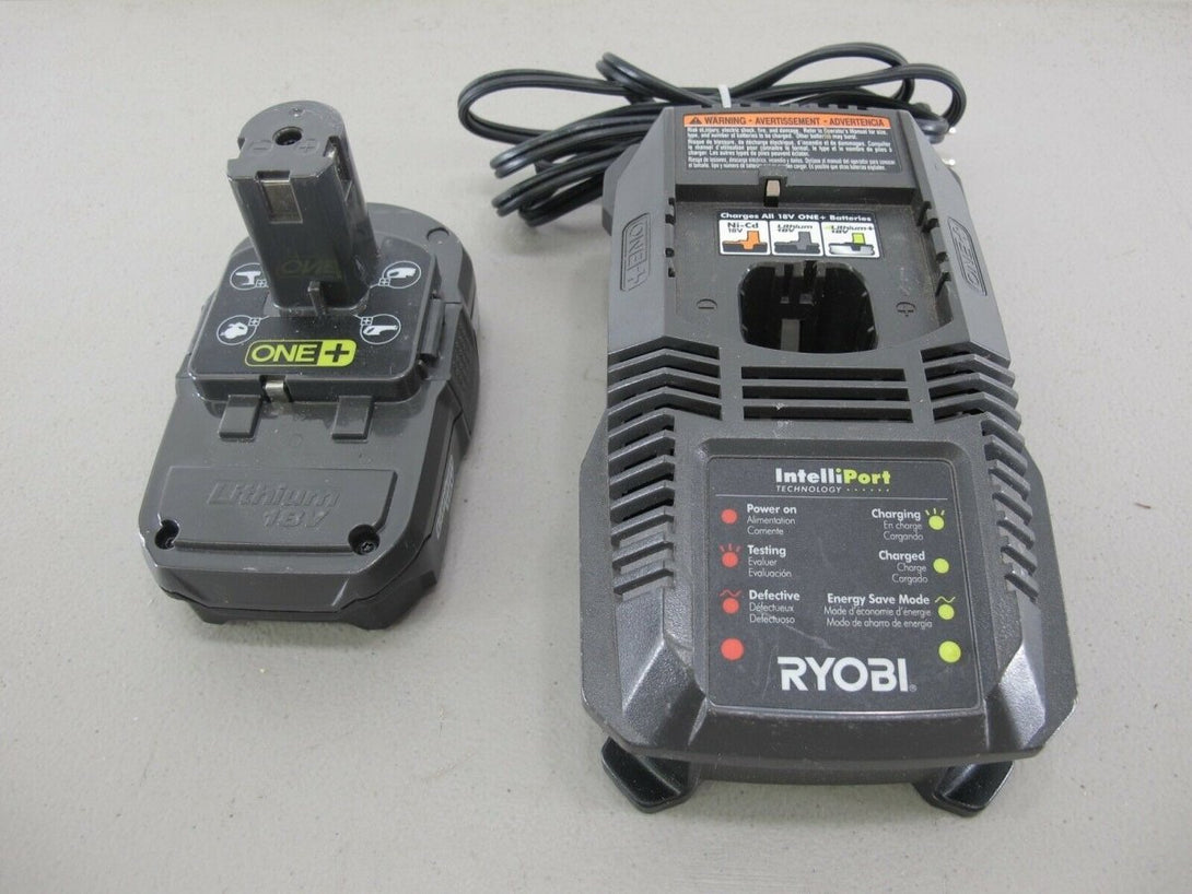 Ryobi P118 18v dual chemisty Intelliport Charger w/P102 Battery - ZeereeZ