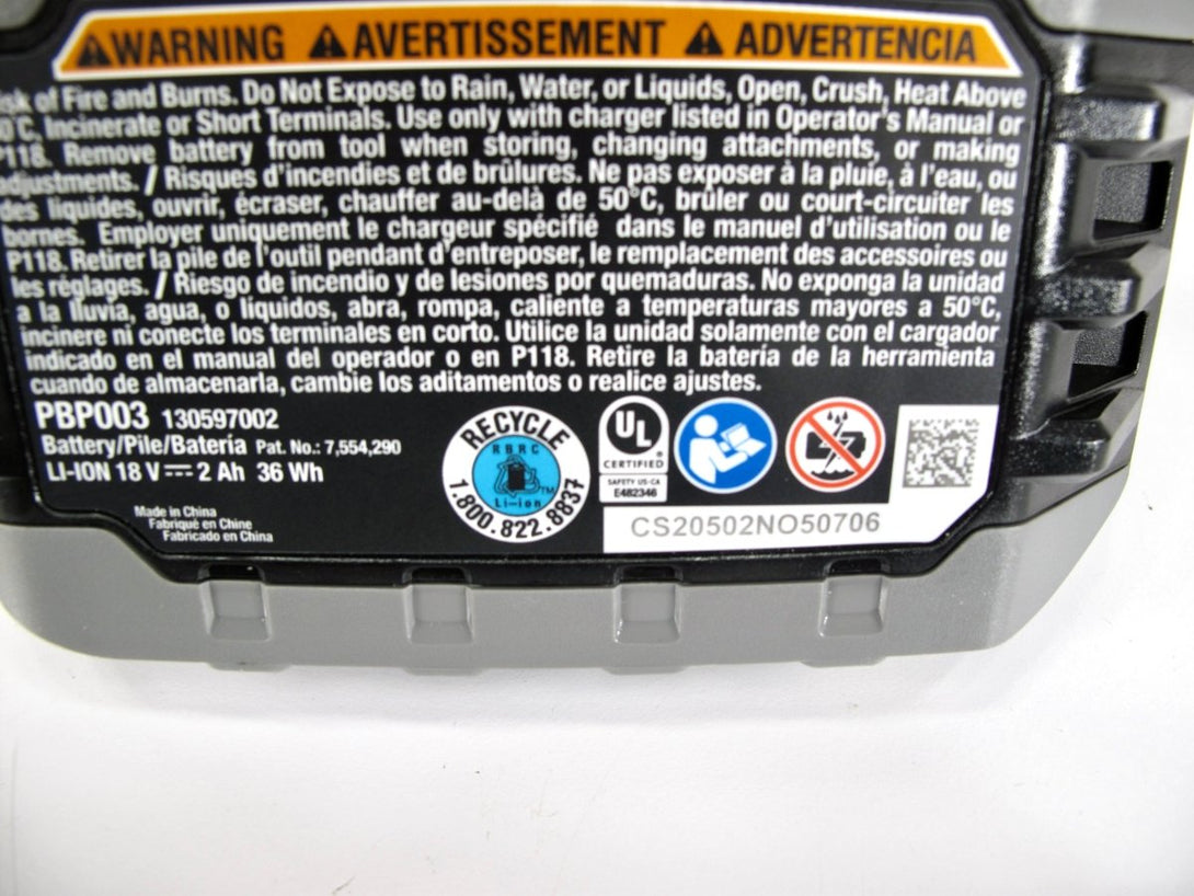 Ryobi PBP003 One+ HP 18V 18 Volt Lithium Ion Battery 2.0Ah Li - ion - ZeereeZ
