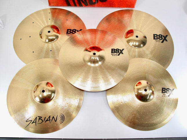 Sabian Unbound B8X 5 Cymbal Set 14/16/18 Hi Hats Rock & Thin Crash Ride - ZeereeZ