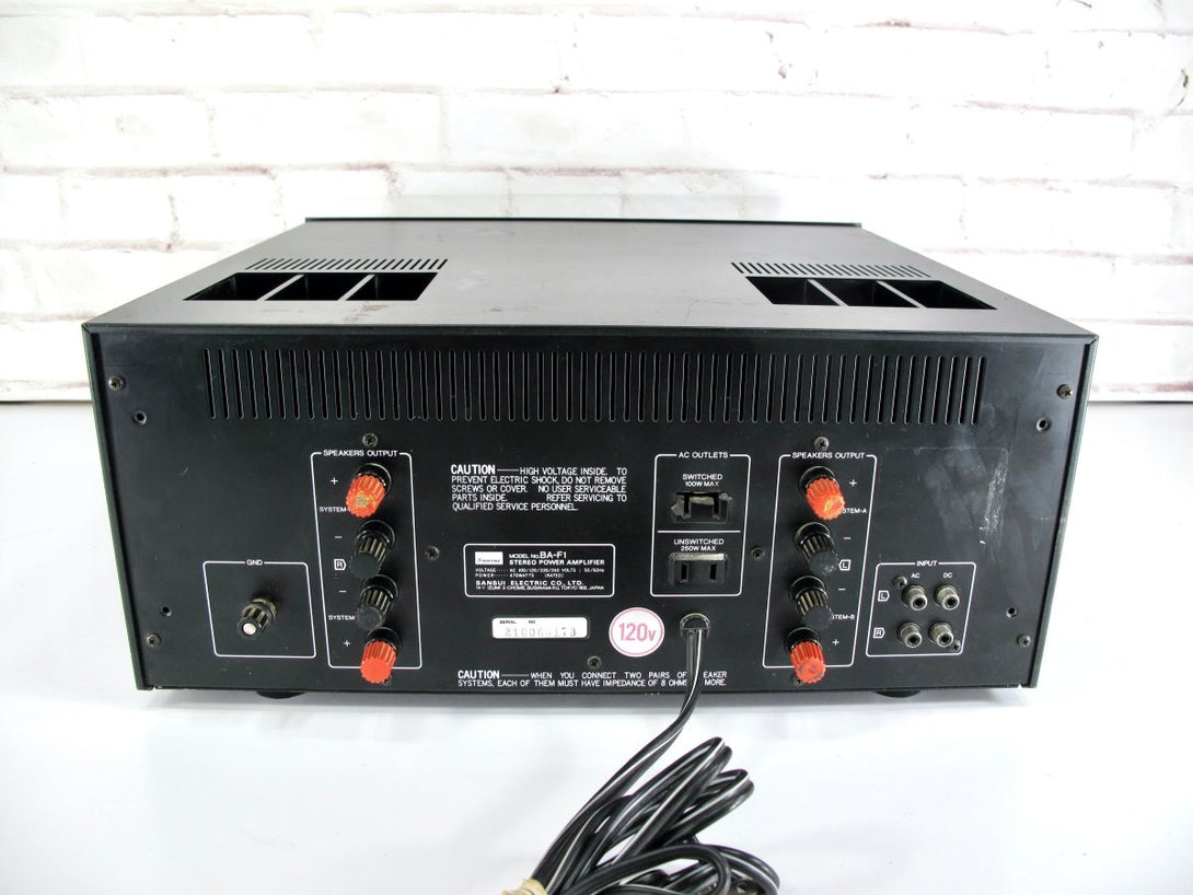 Sansui BA - F1 Vintage 1970s Stereo DC Power Amplifier USA Shipping - ZeereeZ