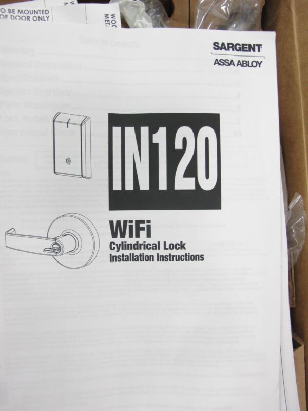 Sargent IN120 Cylindrical WiFi Access Control Heavy Duty Lock - ZeereeZ
