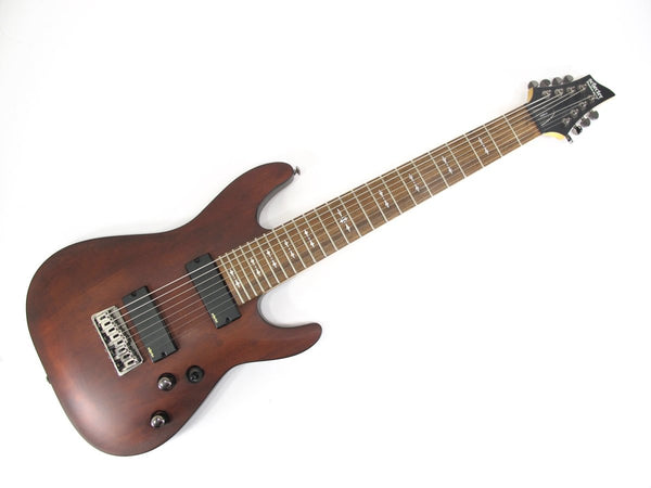Schecter Omen - 8 Walnut Satin 8 String Solid Body Electric Guitar - ZeereeZ