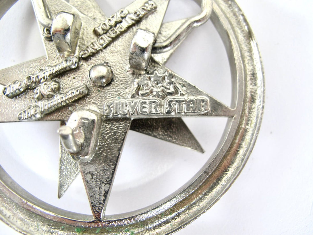 Silver Star 2004 Texas State Spinning Belt Buckle - ZeereeZ
