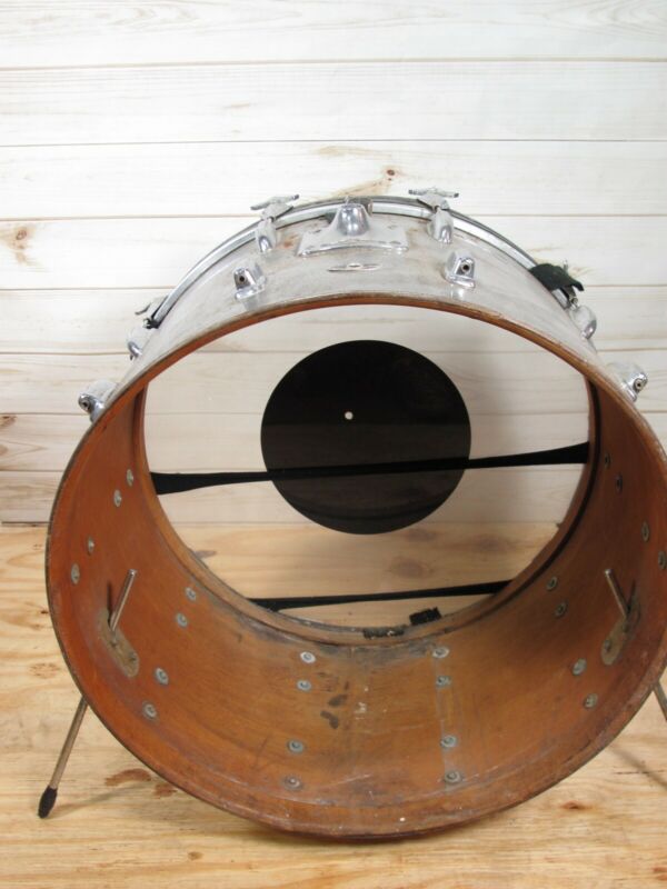 Slingerland 22x15 Vintage 1970s Chrome Kick Drum w/ Legs - ZeereeZ