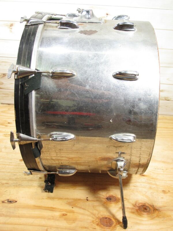 Slingerland 22x15 Vintage 1970s Chrome Kick Drum w/ Legs - ZeereeZ