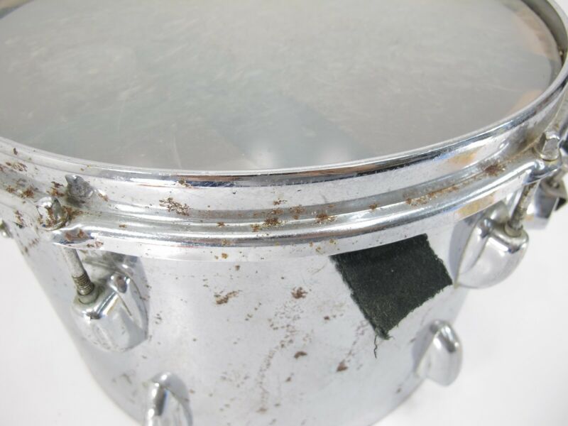 Slingerland 9x13 Vintage 1970s Chrome Over Wood Floor Tom Drum - ZeereeZ