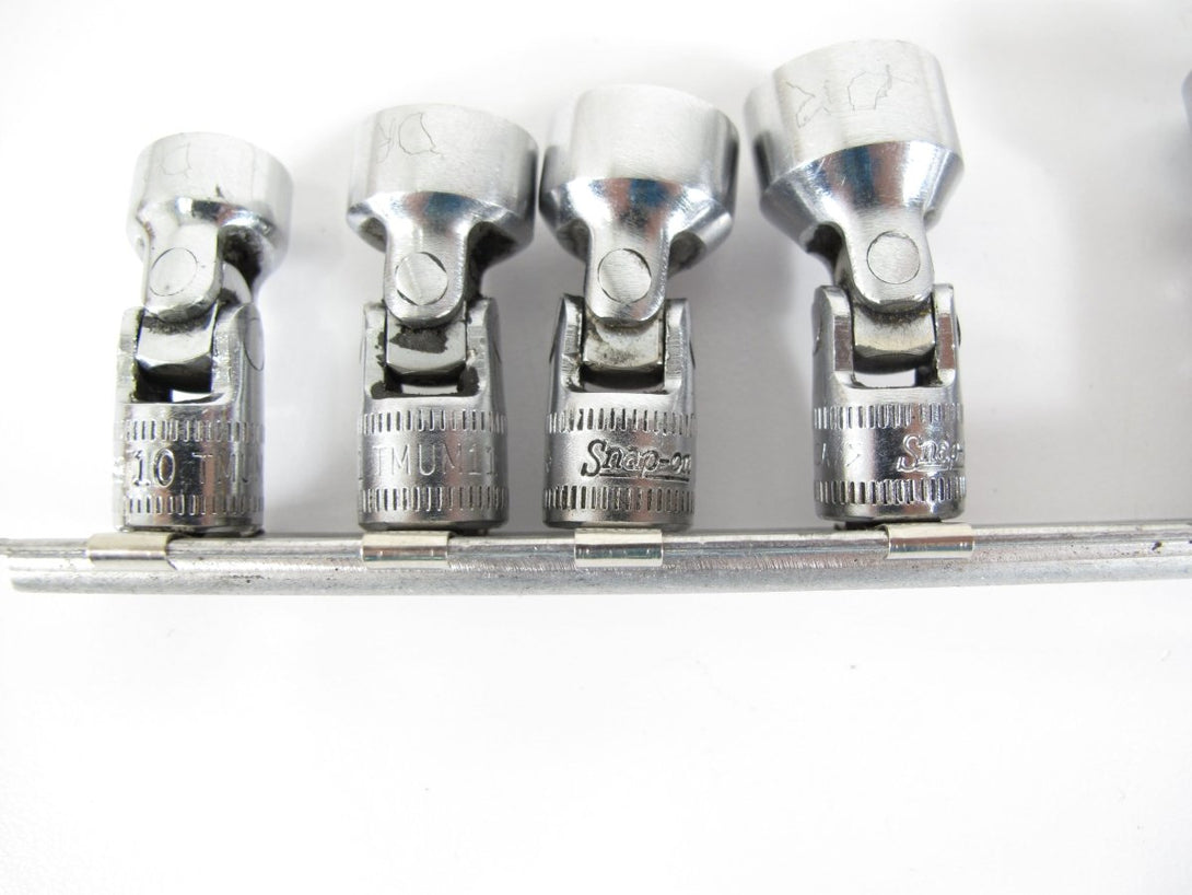 Snap On 1/4” & 3/8” 8 Piece Swivel Socket Set 10, 11, 12, 13, 15mm 1/2 9/16 5/8" - ZeereeZ