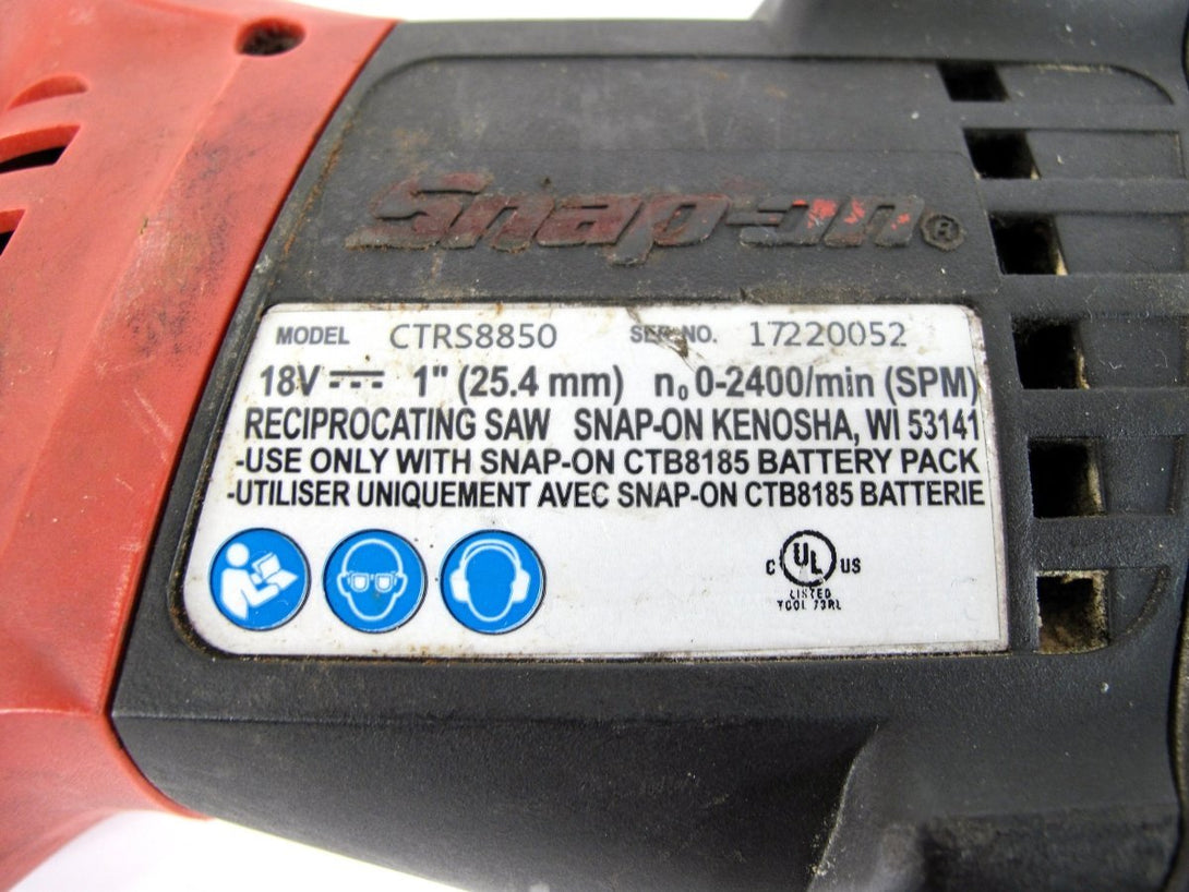 Snap - On CTRS8850 18 Volt Li - Ion Reciprocating Saw - ZeereeZ