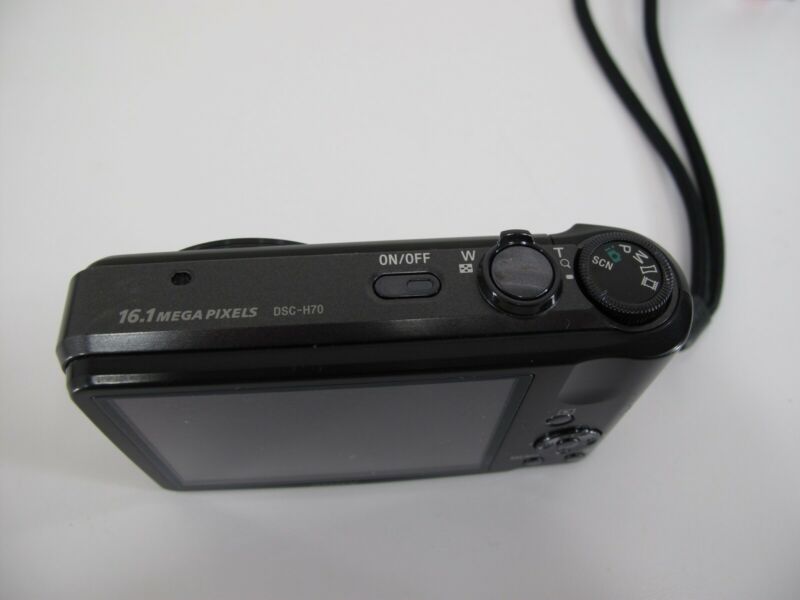 Sony Cyber - Shot DSC - H70 16.1MP Digital Point and Shoot Camera Black - ZeereeZ