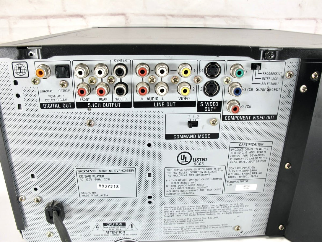 Sony DVP - CX985V 400 Disc DVD CD Compact Disc Super Changer - ZeereeZ