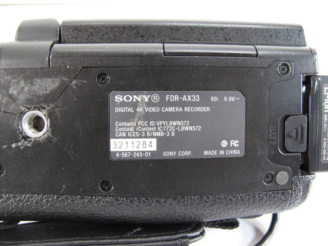 Sony FDR - AX33 Handycam 4K Flash Memory HD Video Recording Camcorder Camera - ZeereeZ