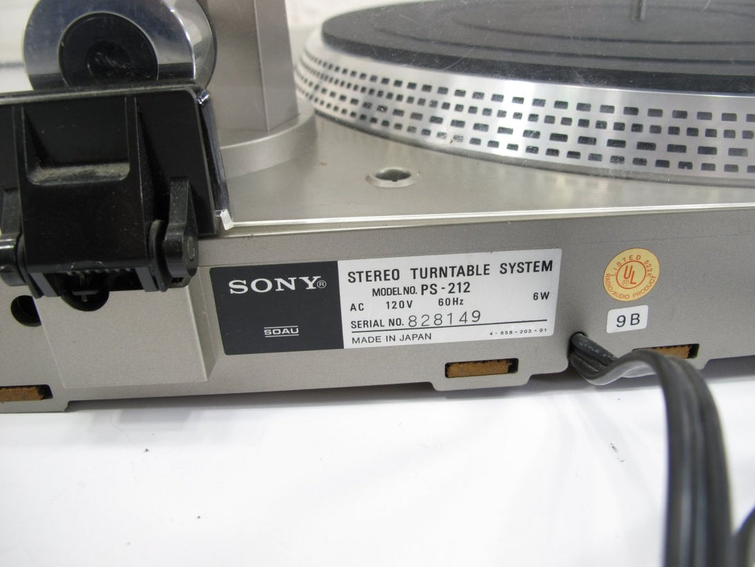 Sony PS - 212 Direct Drive Semi Automatic Turntable Record Player - ZeereeZ
