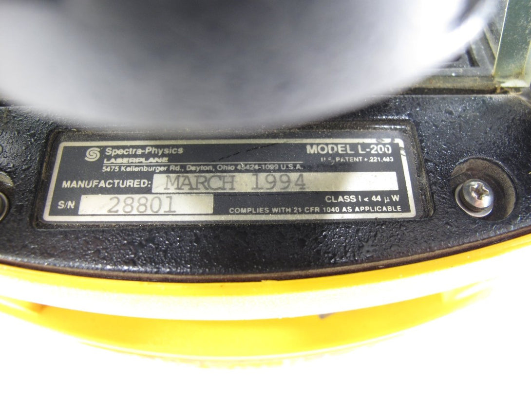Spectra Physics Laserplane 200 Invisible Elevation Grading Rotating Laser Level - ZeereeZ