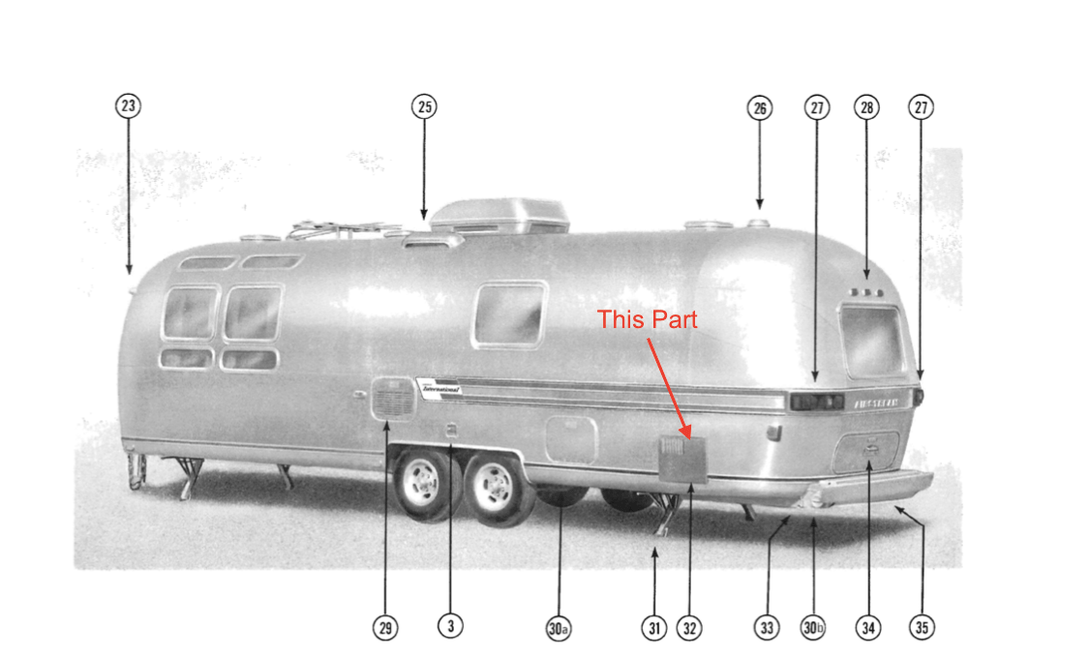 Stainless Steel Replacement Camper Trailer Water Heater Door with Hinge - ZeereeZ