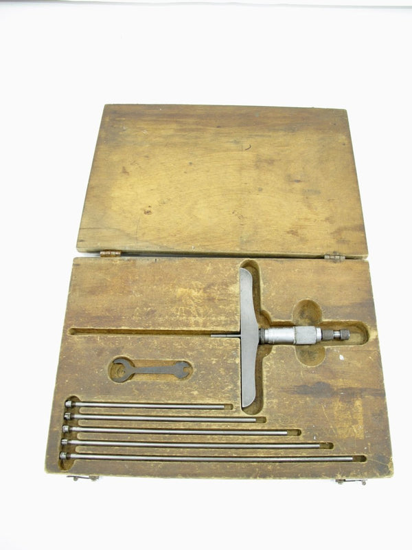 Starrett 445 0" - 6" Precision Depth Micrometer Set w/ Case - ZeereeZ