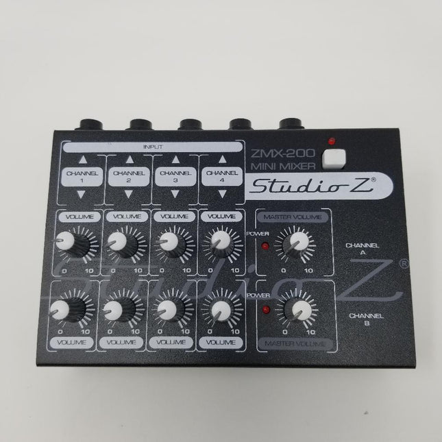 Studio Z ZMX - 100 4 Channel Line Input Mini HQ Audio 1/4" Microphone Mixer - ZeereeZ